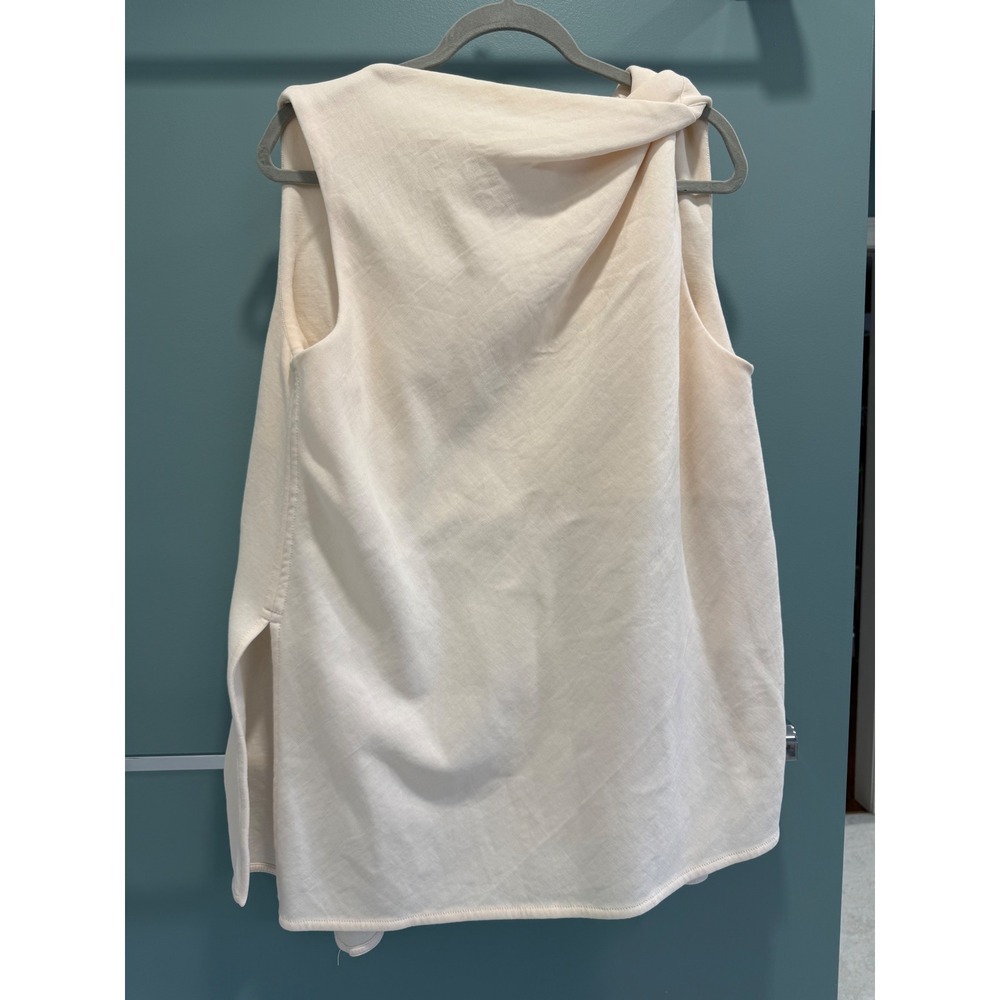 COS Light Pink Ribbed Sleeveless oversized Tunic Cowl Neck Too Sz M Fits L